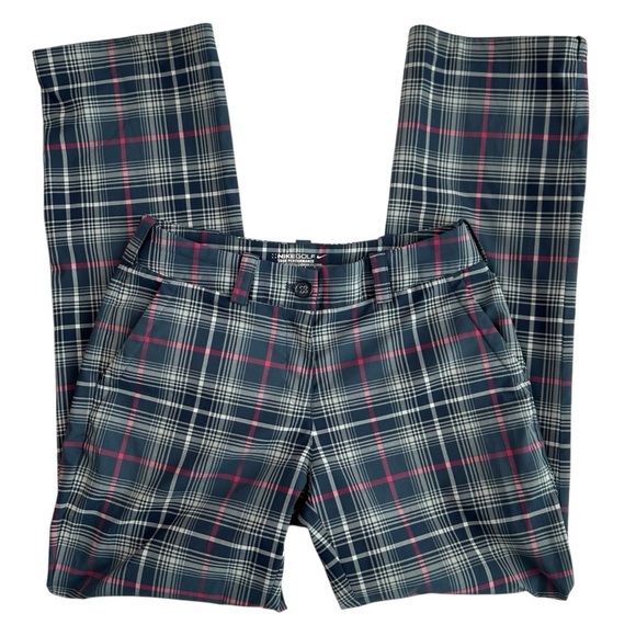 Nike Golf Women’s Tour Performance Dri-FIT Pants – Blue & Pink Plaid – Size 4 P - Picture 9 of 9